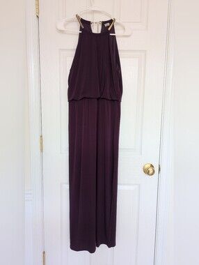 Sleeveless Midi Dress in Deep Plum